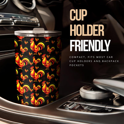 Rooster Print Themed Tumbler