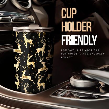 Deer Gold Pattern Tumbler