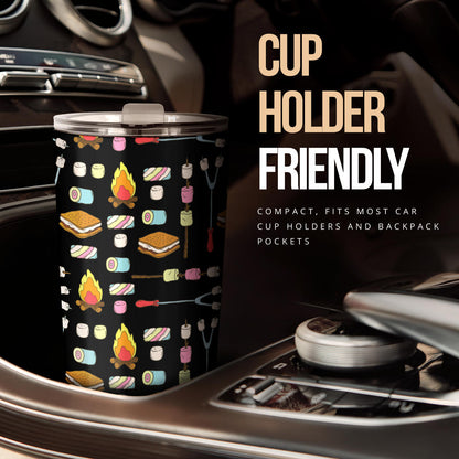 Camping Campfire Marshmallows Tumbler