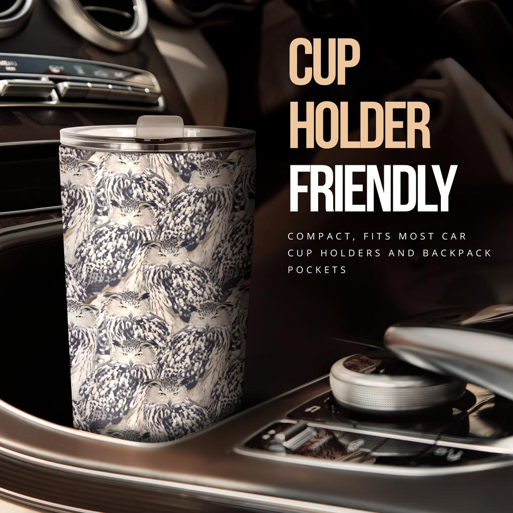 Owl Realistic Themed Design Print Tumbler
