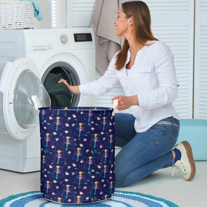Fairy Cartoon Style Print Pattern Laundry Basket