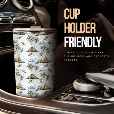 Aloha Hawaii island Design Themed Print Tumbler