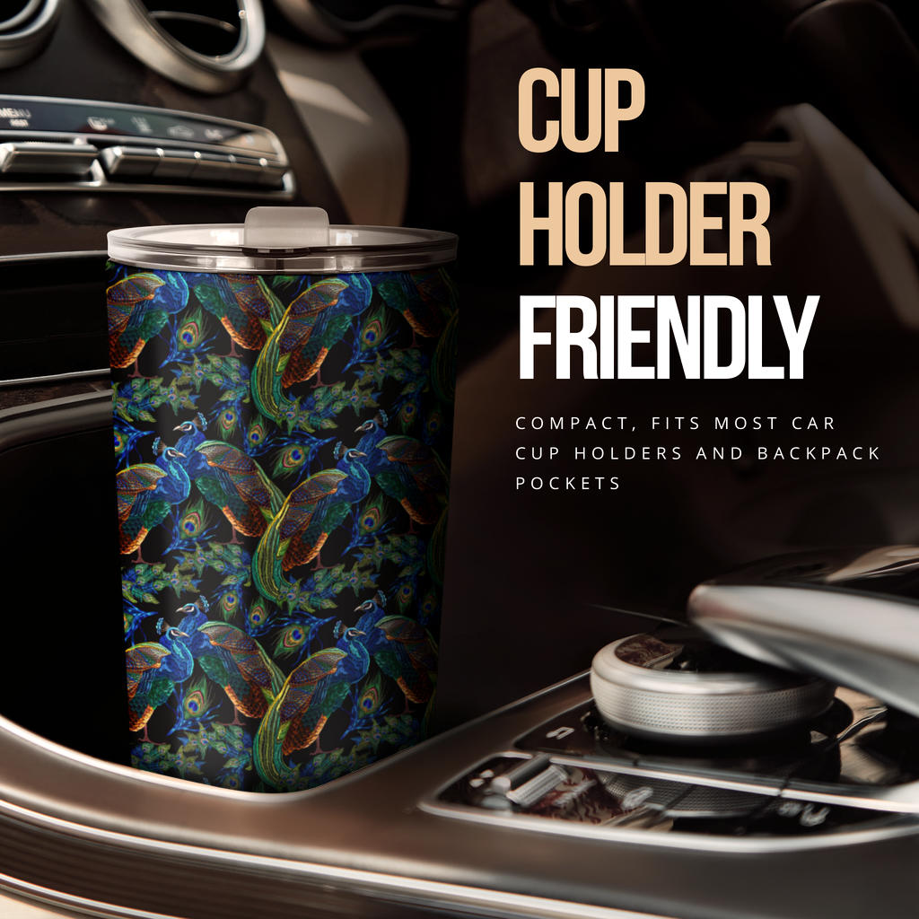 Peacock Themed Design Print Tumbler