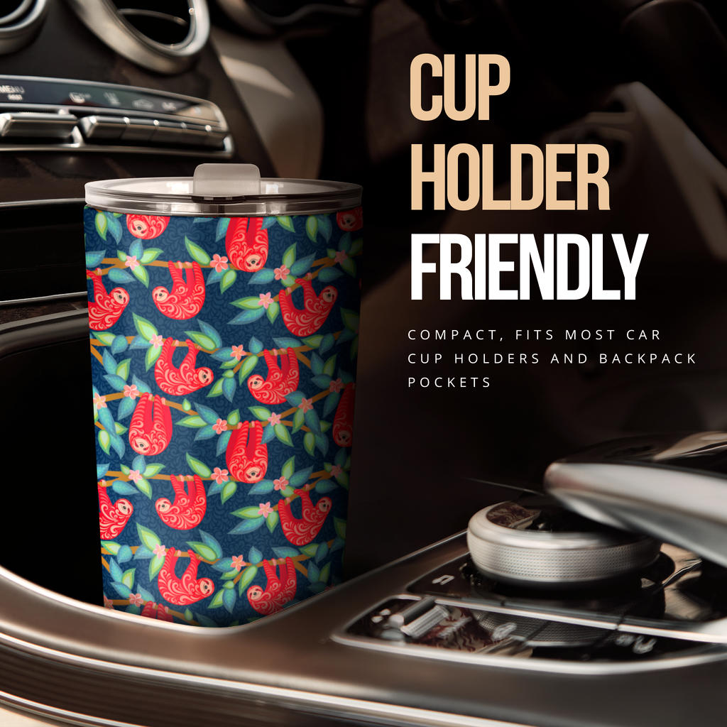 Sloth Red Design Themed Print Tumbler