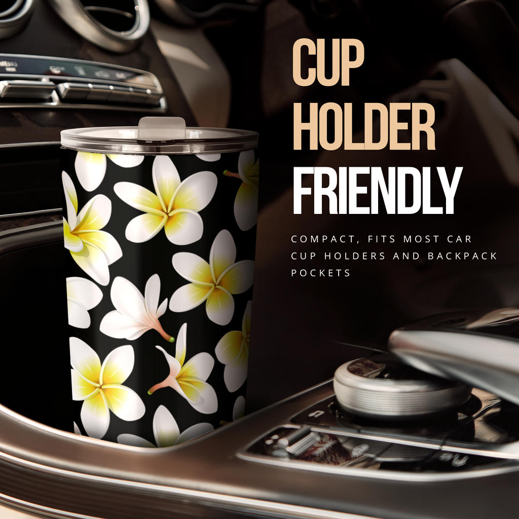 Yellow Plumeria Hawaiian Flowers Tumbler