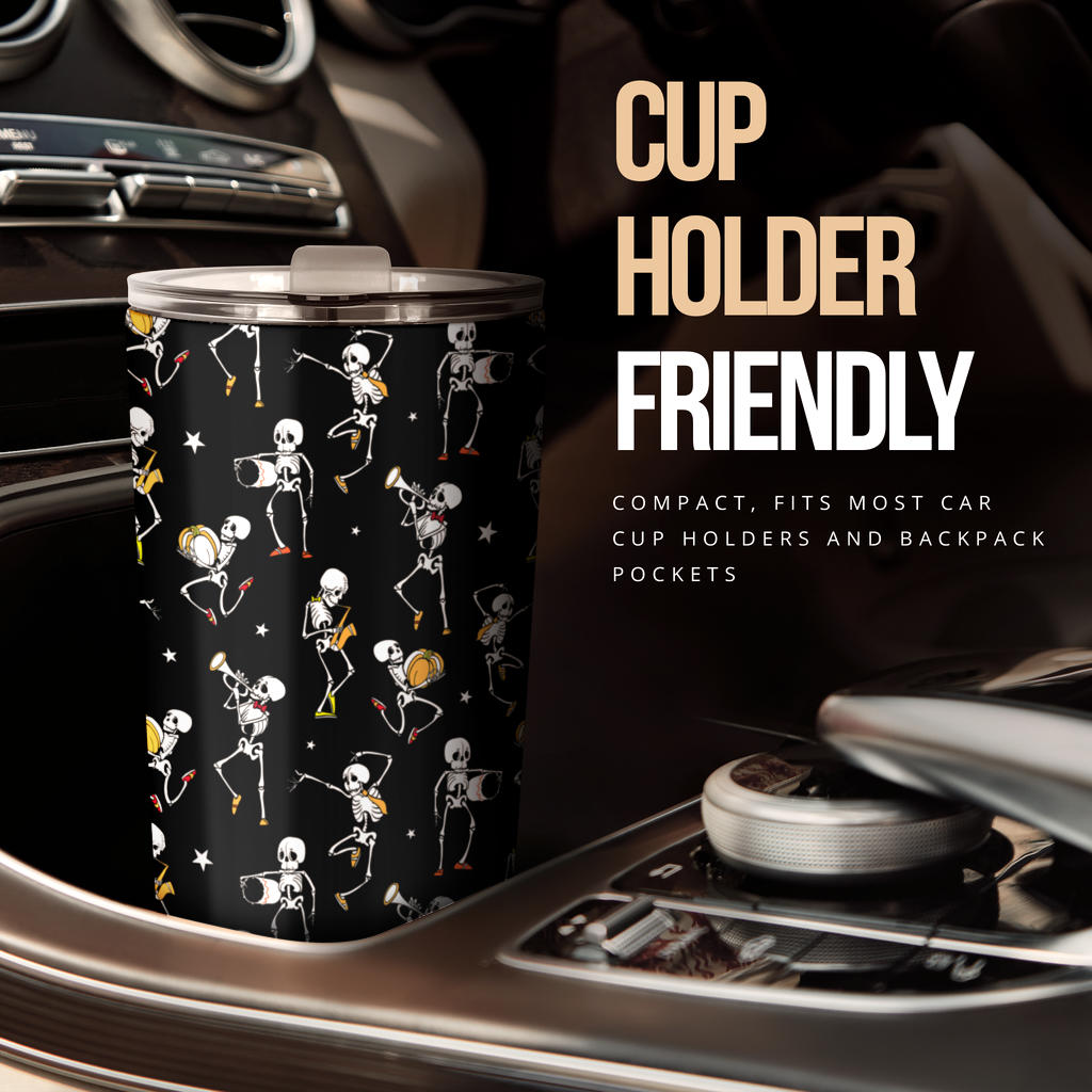 Skeleton Dance Print Tumbler