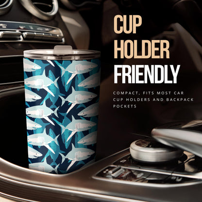 Shark Design Print Tumbler