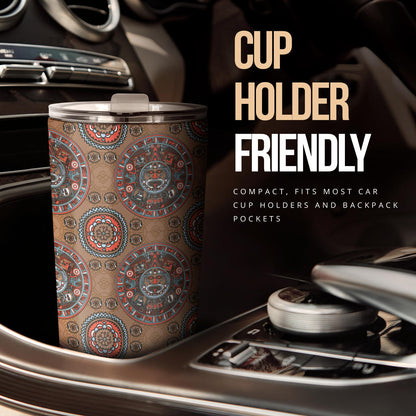 Calendar Aztec Design Print Pattern Tumbler