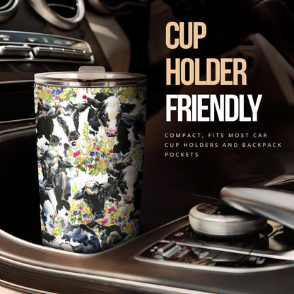 Cow Watercolor Print Pattern Tumbler