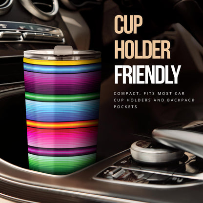 Mexican Blanket Colorful Print Pattern Tumbler