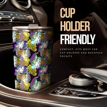 Unicorn With Wings Print Pattern Tumbler
