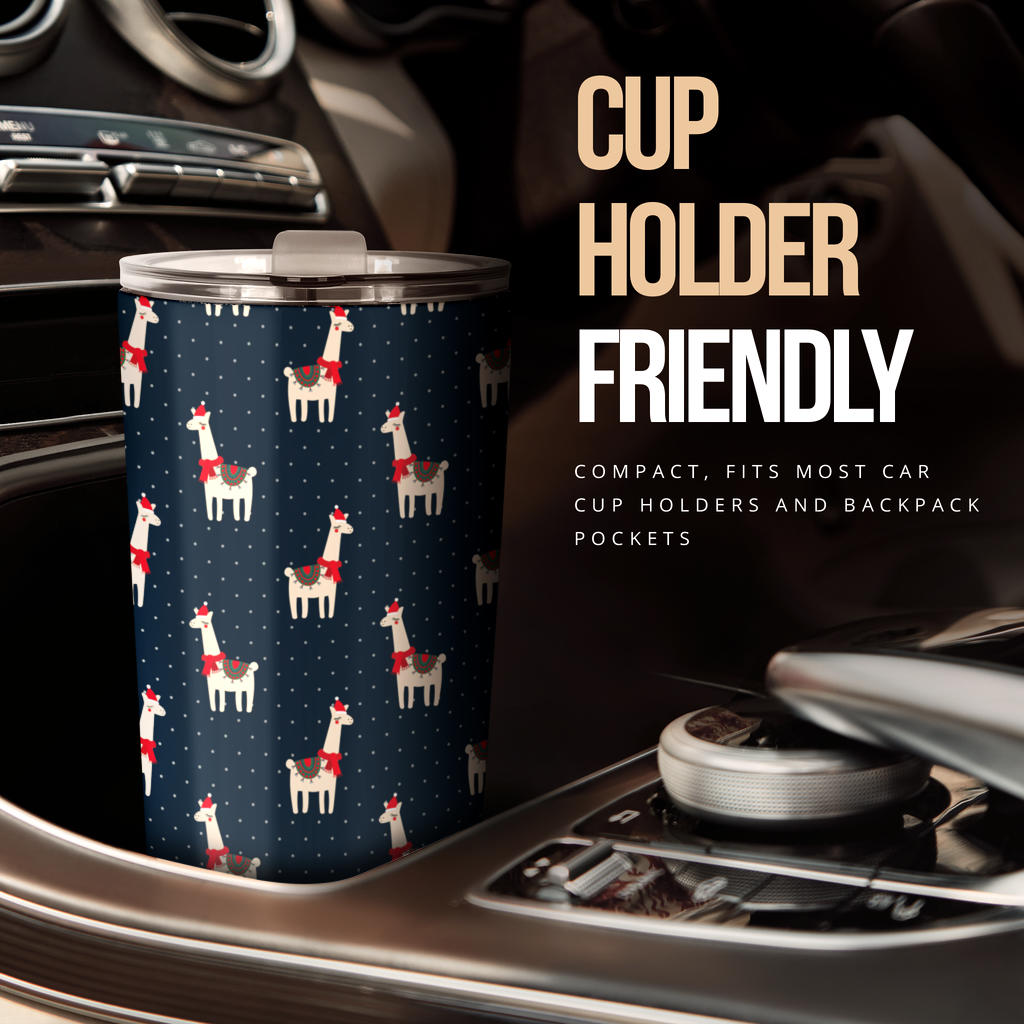 Llama with Polka Dot Themed Print Tumbler