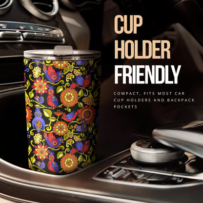 Steampunk Bird Design Themed Print Tumbler