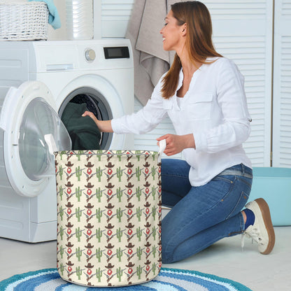 Western Cowboy Print Laundry Basket