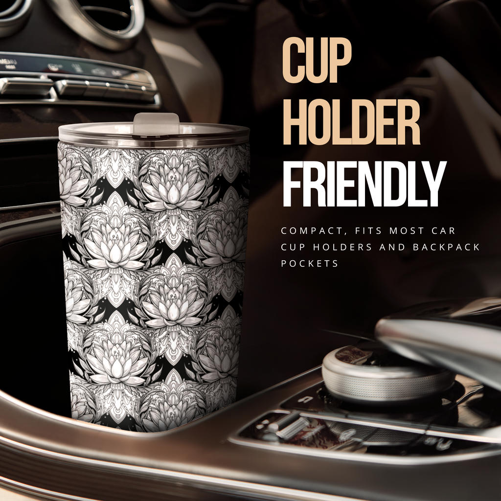 Lotus Mandala Print Pattern Tumbler
