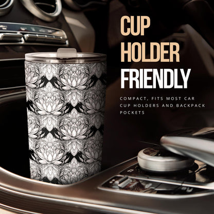 Lotus Mandala Print Pattern Tumbler