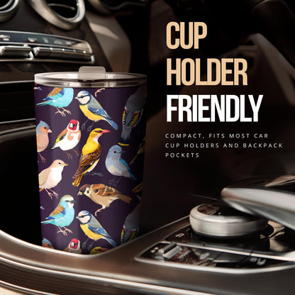 Bird Cute Print Pattern Tumbler