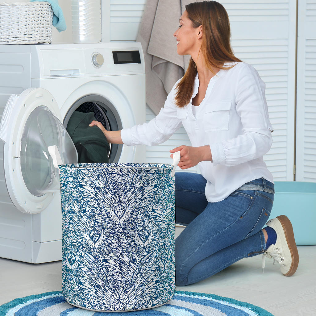 Angel Wings Boho Design Themed Print Laundry Basket