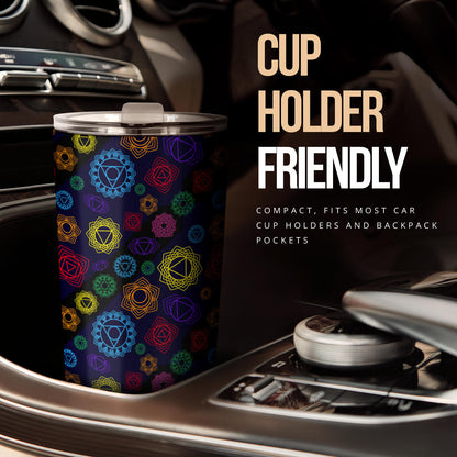 Chakra Colorful Print Pattern Tumbler