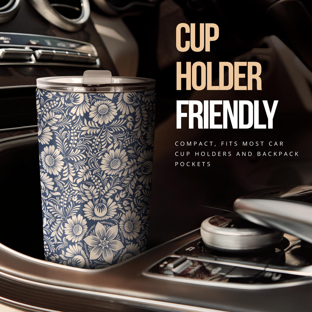 Elegant Floral Print Pattern Tumbler