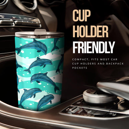 Dolphin Design Print Pattern Tumbler