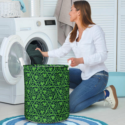 Shamrock Themed Print Laundry Basket