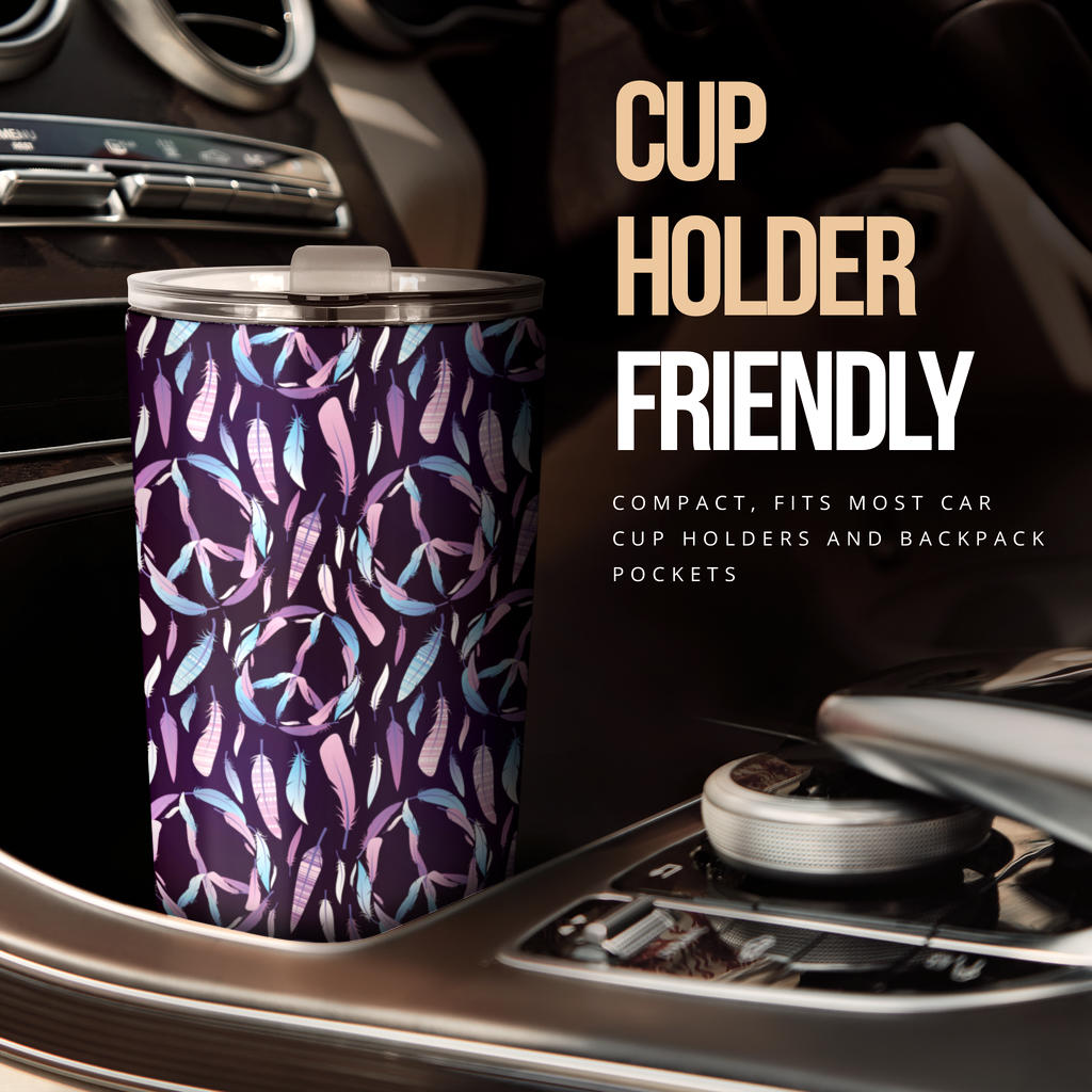Peace Sign Feather Design Print Tumbler