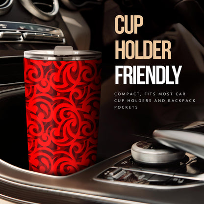 Maori Red Themed Design Print Tumbler