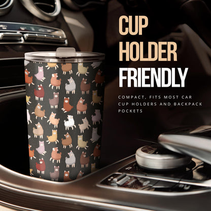 Alpaca Cute Design Themed Print Tumbler