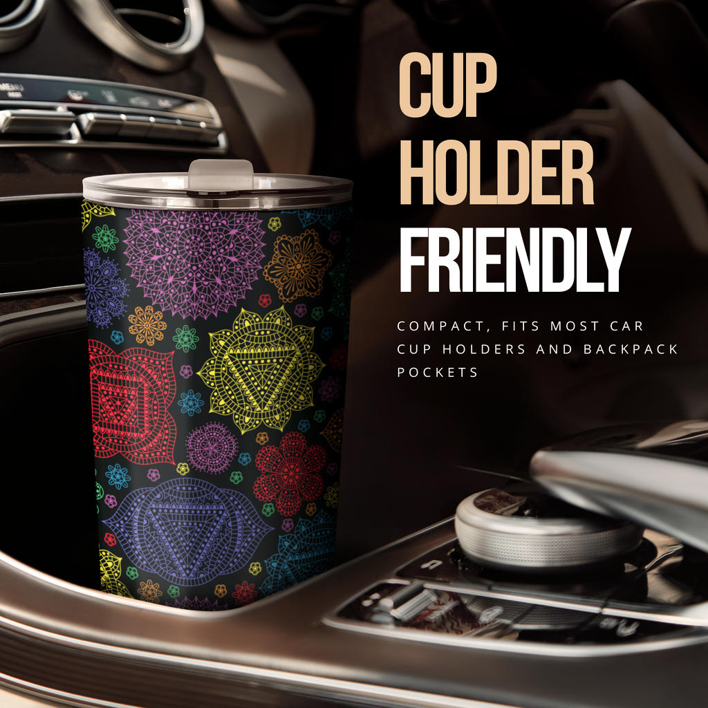 Chakra Mandala Print Pattern Tumbler