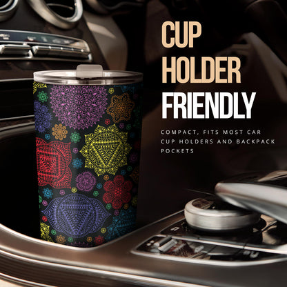Chakra Mandala Print Pattern Tumbler