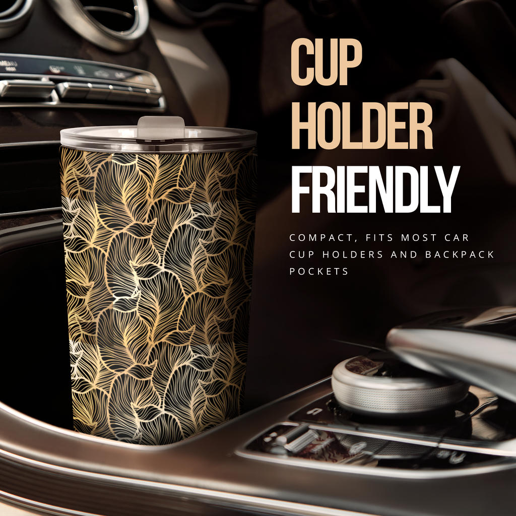 Elegant Gold leaf Print Tumbler