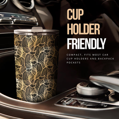 Elegant Gold leaf Print Tumbler