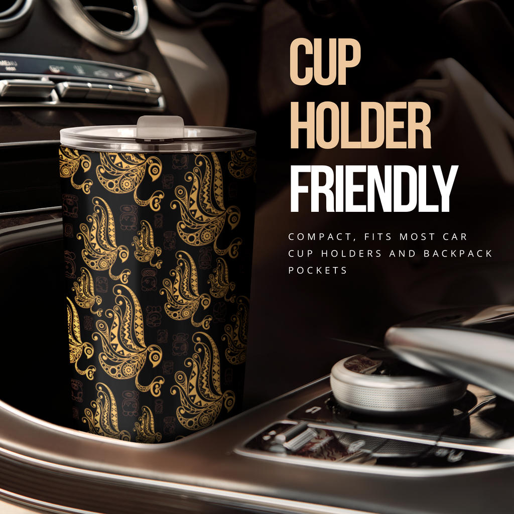 Owl Tribal Polynesian Design Print Tumbler