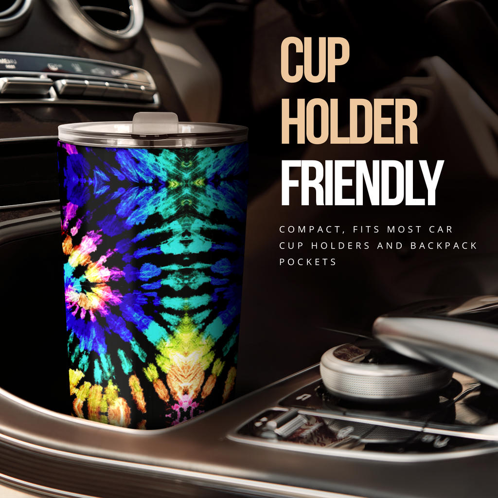 Tie Dye Rainbow Design Print Tumbler