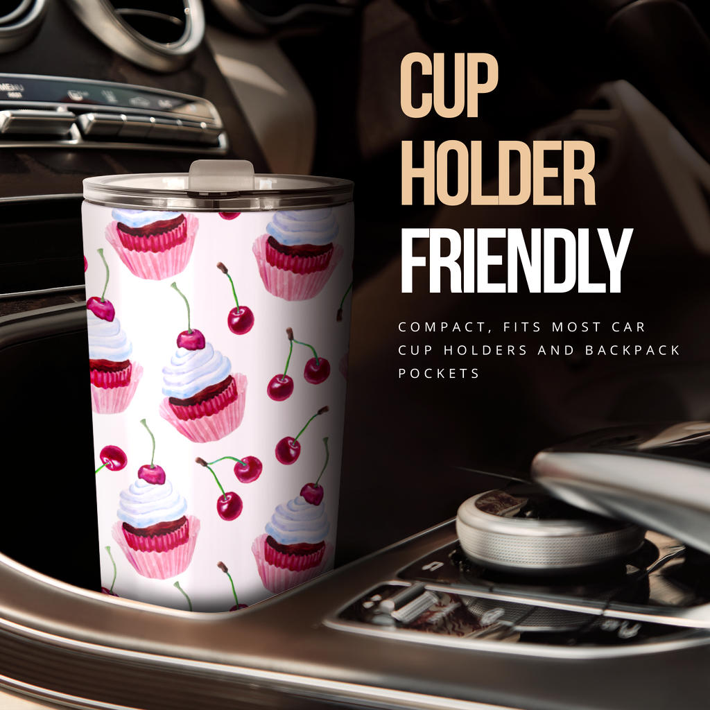 Cherry Cupcake Pink Pattern Tumbler