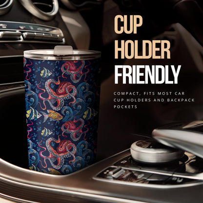 Octopus Deep Sea Print Themed Tumbler
