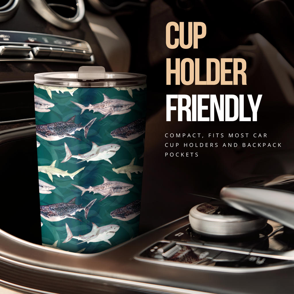 Shark Style Print Tumbler