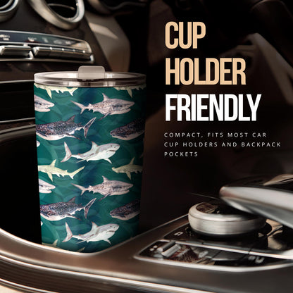 Shark Style Print Tumbler