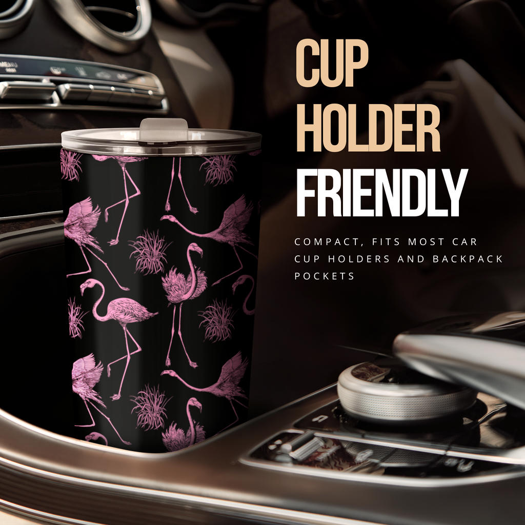 Flamingo Pink Print Pattern Tumbler