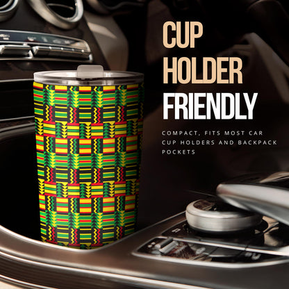 African Zip Zag Print Pattern Tumbler
