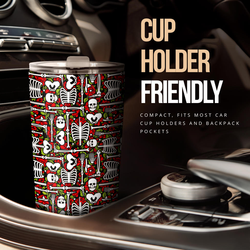 Skeleton Pattern Print Tumbler