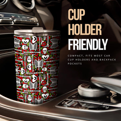 Skeleton Pattern Print Tumbler