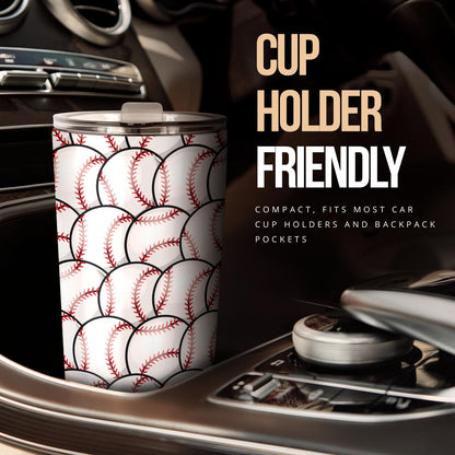 Baseball Pattern Tumbler