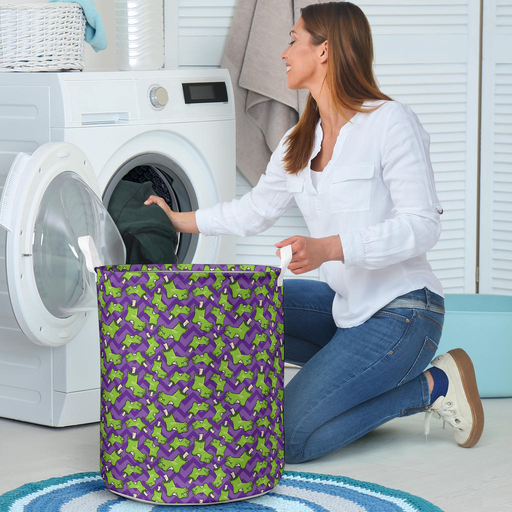 Zombie Foot Design Pattern Print Laundry Basket