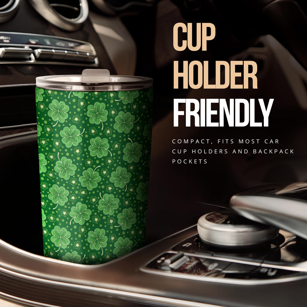 Shamrock Design Print Tumbler
