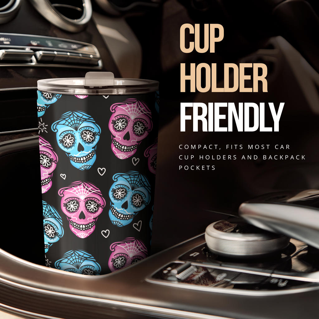 Day of the Dead Skull Print Pattern Tumbler