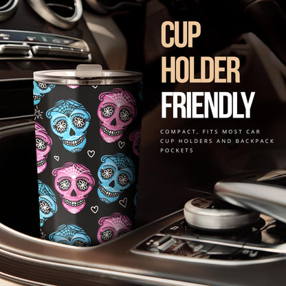Day of the Dead Skull Print Pattern Tumbler
