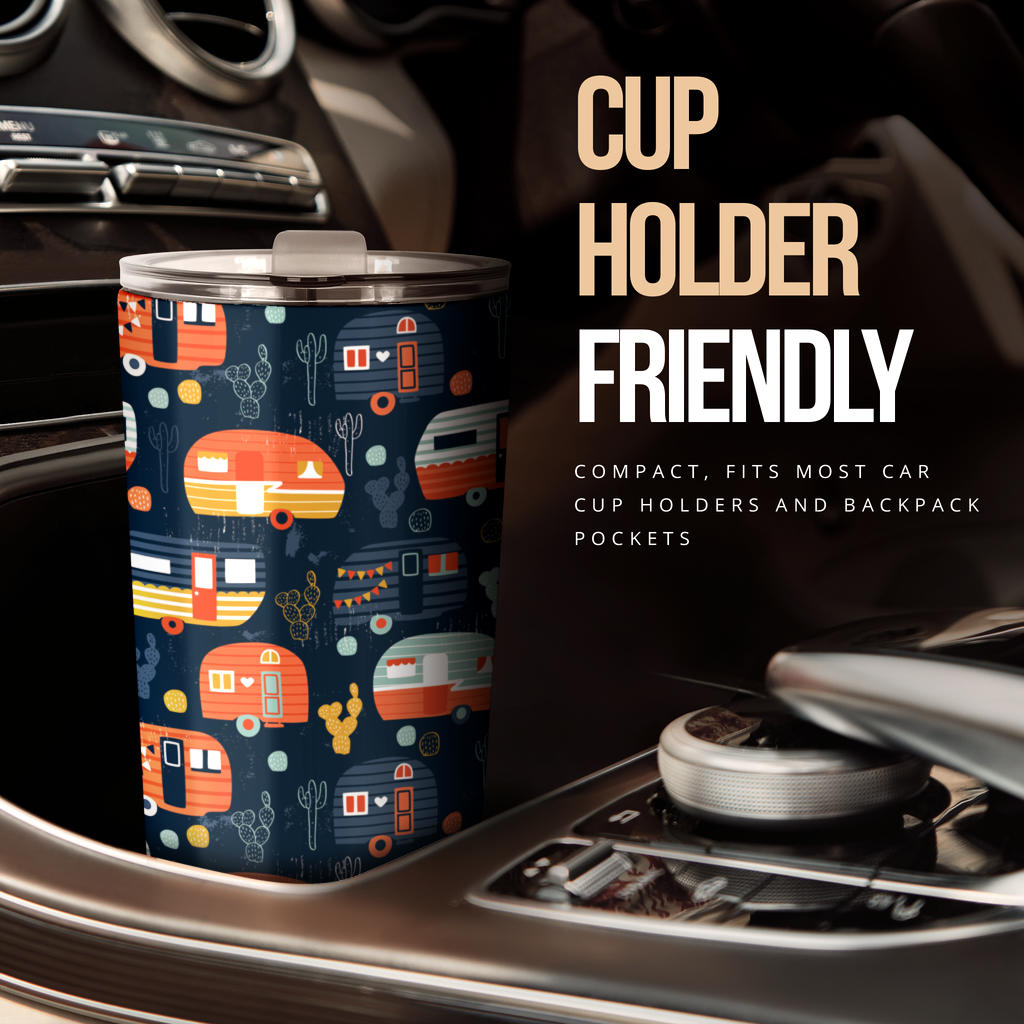 Camper Caravan Print Pattern Tumbler
