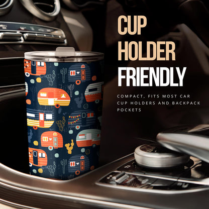 Camper Caravan Print Pattern Tumbler